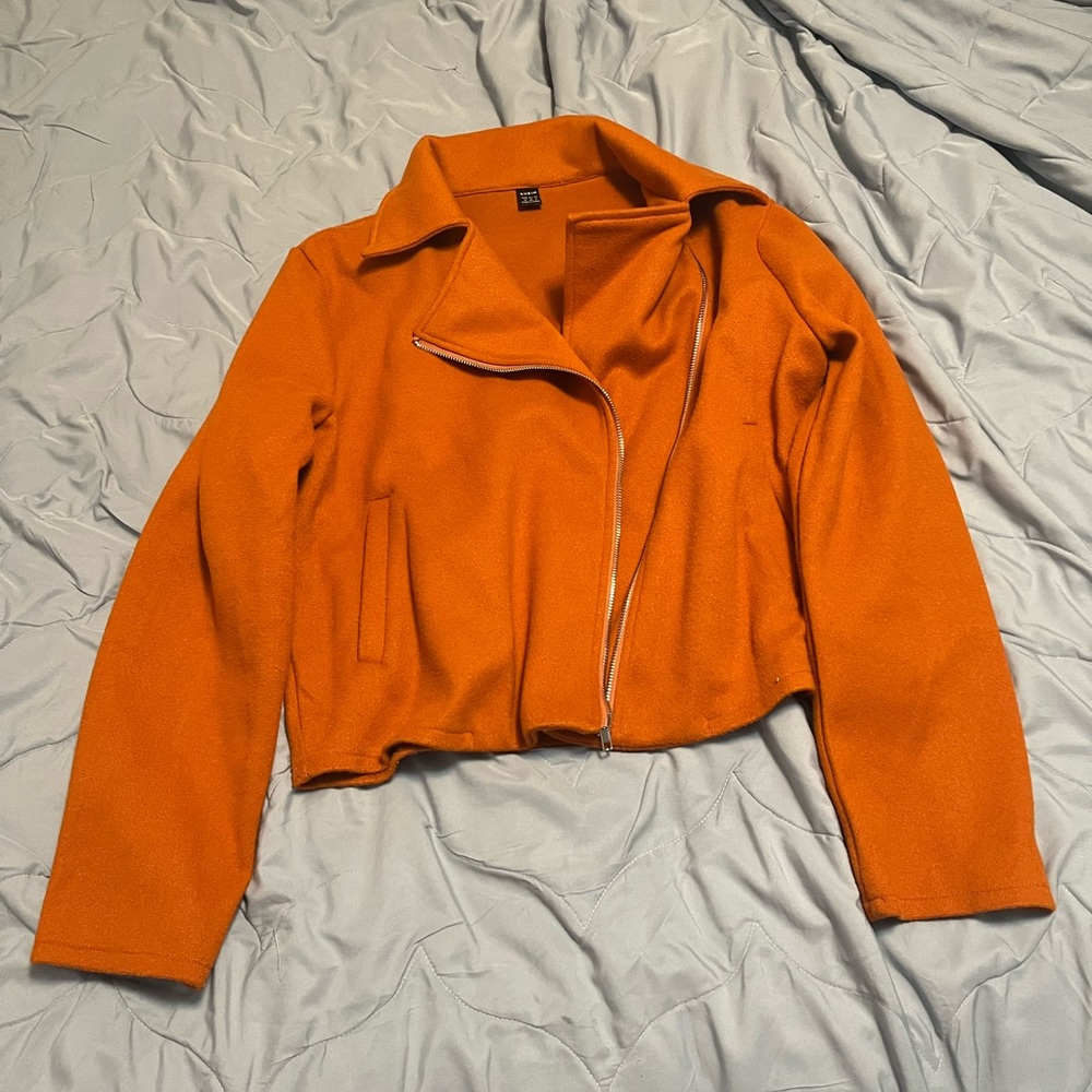 Caramel moto jacket zippered with two pockets NWOT
